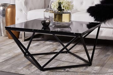 Kubsch Kaffebord Marmormønster - Svart - Møbler - Bord - Sofabord & salongbord