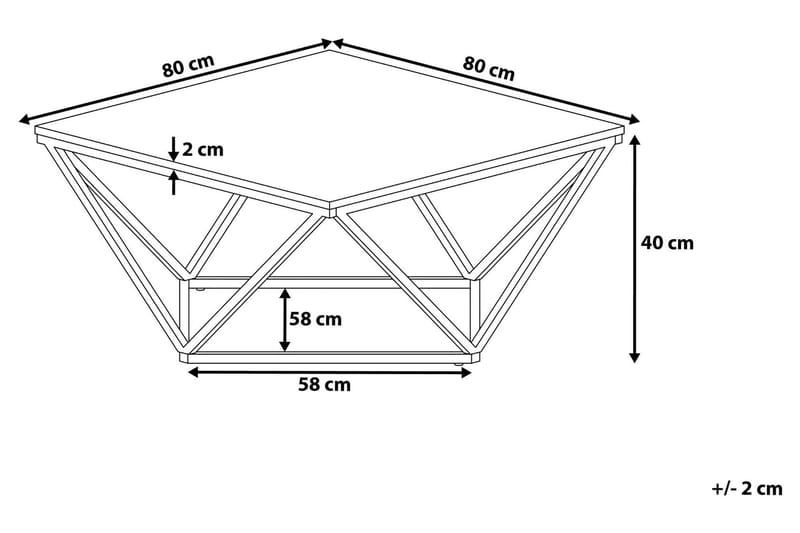 Kubsch Kaffebord Marmormønster - Svart - Møbler - Bord - Sofabord & salongbord