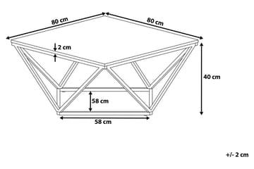 Kubsch Kaffebord Marmormønster - Svart - Møbler - Bord - Sofabord & salongbord