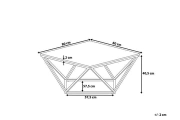 Kubsch Sofabord Svart Marmormønster - Svart - Møbler - Bord - Sofabord & salongbord