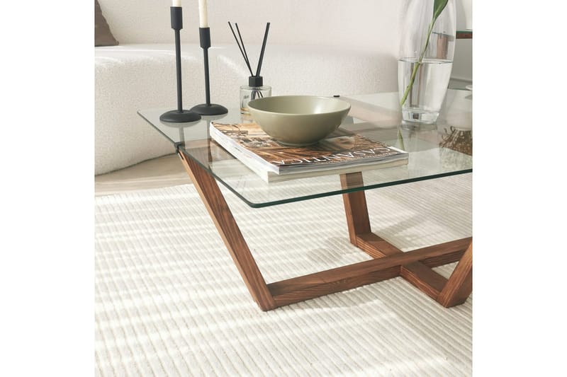 Liepene Sofabord 105x35x105 cm - Brun - Møbler - Bord - Sofabord & salongbord - Sofabord med oppbevaring