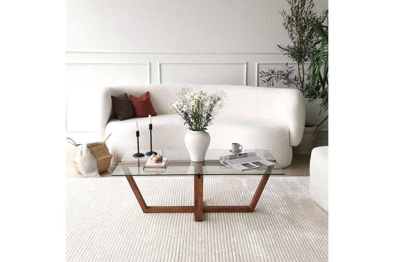 Liepene Sofabord 105x35x105 cm - Brun - Møbler - Bord - Sofabord & salongbord