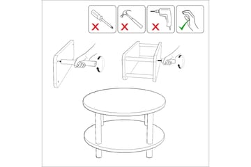 Lofita Sofabord 70x43,7x70 cm Rundt - Grønn - Møbler - Bord - Sofabord & salongbord