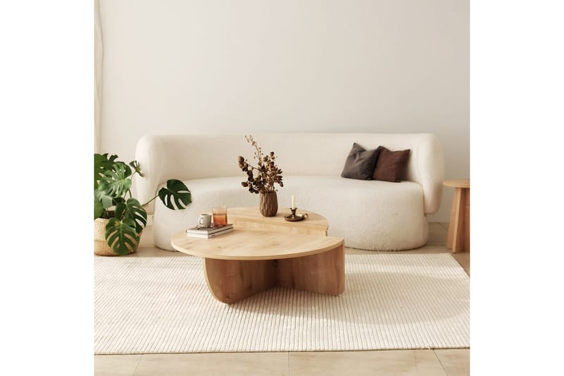 Louvrall Sofabord 90 cm - Eik - Møbler - Bord - Sofabord & salongbord