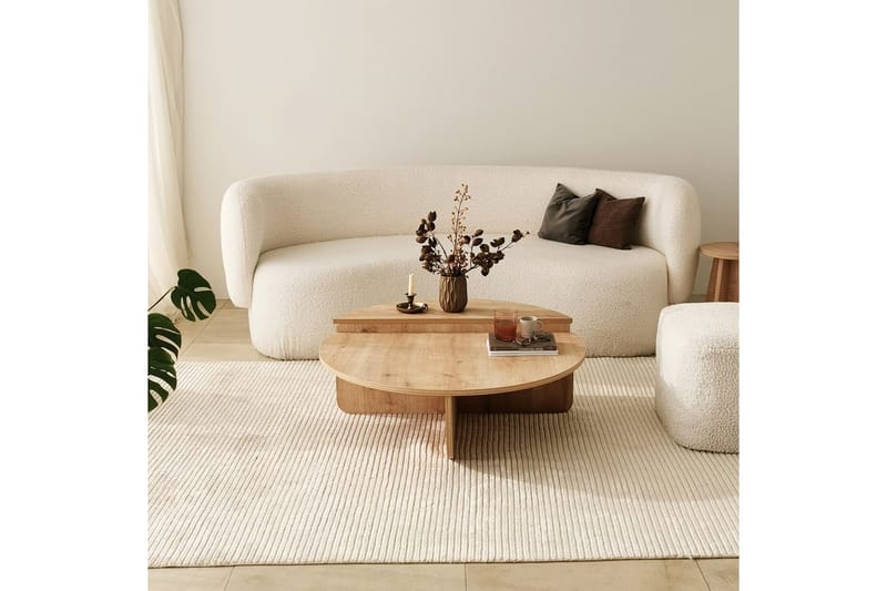 Louvrall Sofabord 90 cm - Eik - Møbler - Bord - Sofabord & salongbord