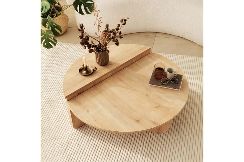 Louvrall Sofabord 90 cm - Eik - Møbler - Bord - Sofabord & salongbord