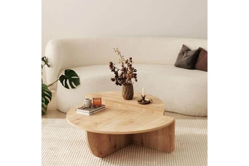 Louvrall Sofabord 90 cm - Eik - Møbler - Bord - Sofabord & salongbord