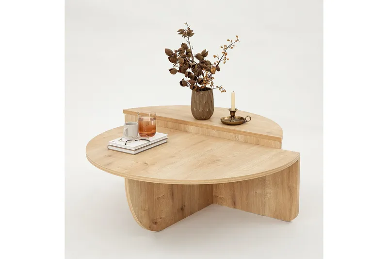 Louvrall Sofabord 90 cm - Eik - Møbler - Bord - Sofabord & salongbord