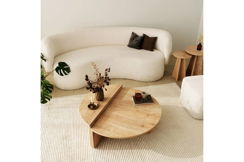 Louvrall Sofabord 90 cm - Eik - Møbler - Bord - Sofabord & salongbord