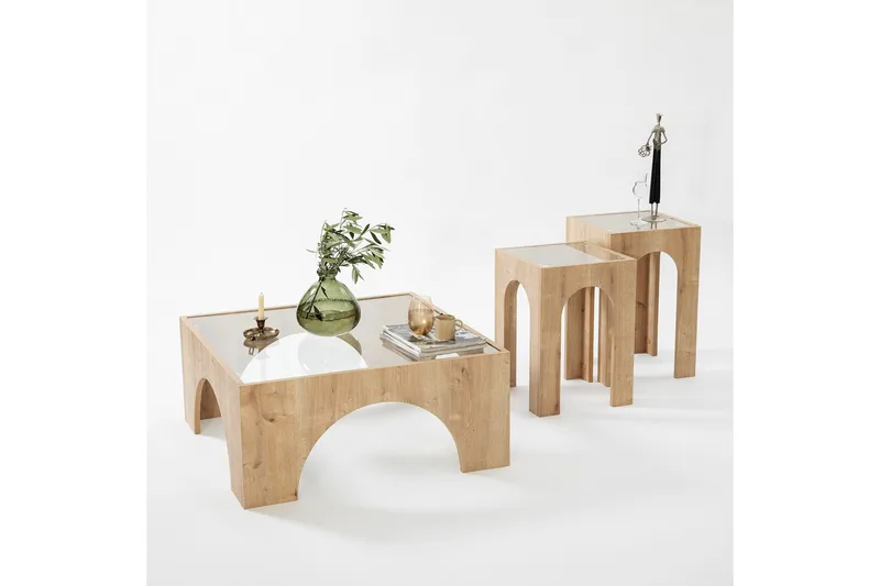 Lowan Sofabord 80 cm - Eik - Møbler - Bord - Sofabord & salongbord