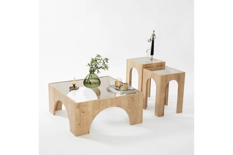 Lowan Sofabord 80 cm - Eik - Møbler - Bord - Sofabord & salongbord