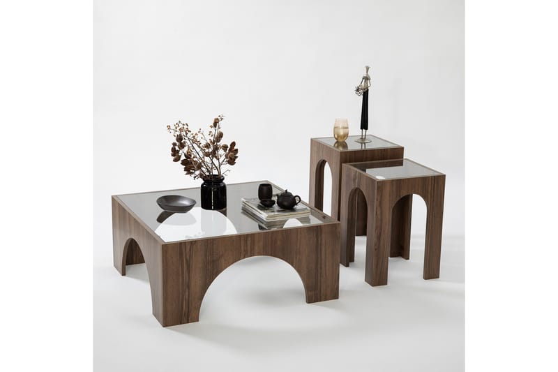 Lowan Sofabord 80 cm - Mørkebrun - Møbler - Bord - Sofabord & salongbord