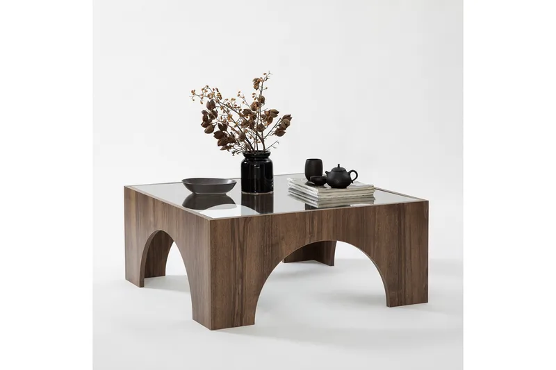 Lowan Sofabord 80 cm, Mørkebrun