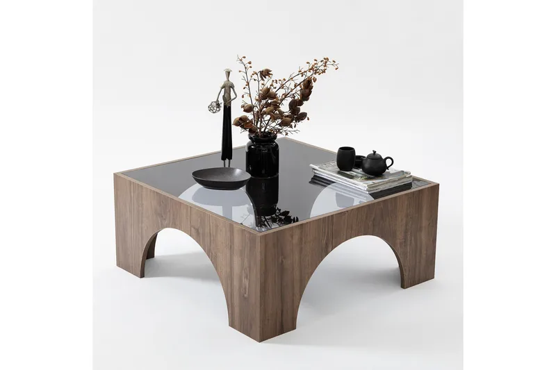 Lowan Sofabord 80 cm - Valnøtt - Møbler - Bord - Sofabord & salongbord