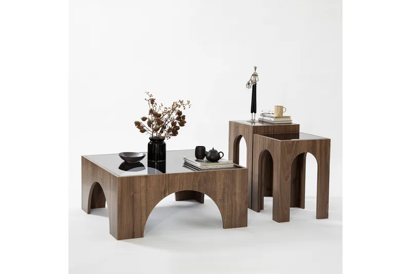 Lowan Sofabord 80 cm - Valnøtt - Møbler - Bord - Sofabord & salongbord