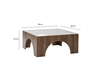 Lowan Sofabord 80 cm - Valnøtt - Møbler - Bord - Sofabord & salongbord