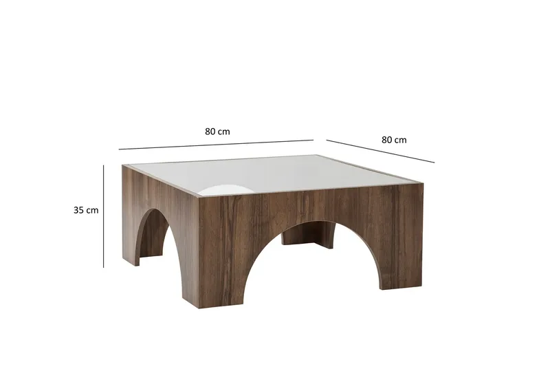 Lowan Sofabord 80 cm - Valnøtt - Møbler - Bord - Sofabord & salongbord