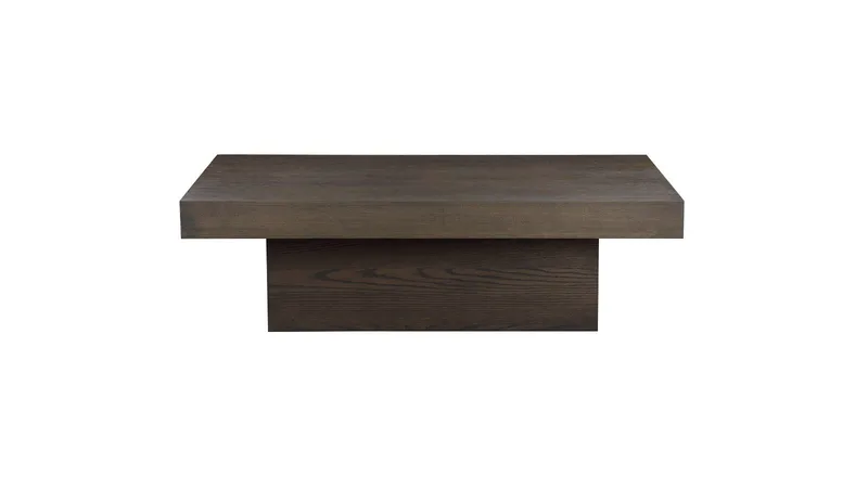 Sofabord Lunvik 130x70 cm - Brunlakkert og hvitpigmentert finish - Møbler - Bord - Sofabord & salongbord