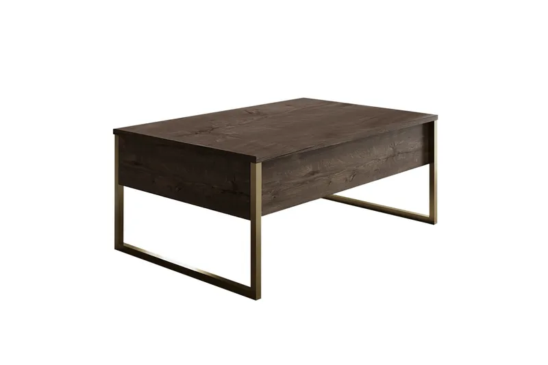 Luxe Soffbord 90x40 cm Brun/Gull - Hanah Home - Møbler - Bord - Sofabord & salongbord