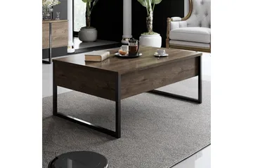 Luxe Soffbord 90x40 cm Brun/Svart - Møbler - Bord - Sofabord & salongbord