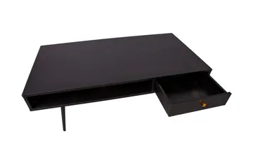 Luxem Sofabord 115 cm med Oppbevaringsskuff + Hylle - Svart/Kobber - Møbler - Bord - Sofabord & salongbord - Sofabord med oppbevaring