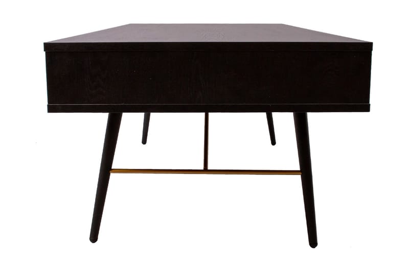 Luxem Sofabord 115 cm med Oppbevaringsskuff + Hylle - Svart/Kobber - Møbler - Bord - Sofabord & salongbord - Sofabord med oppbevaring