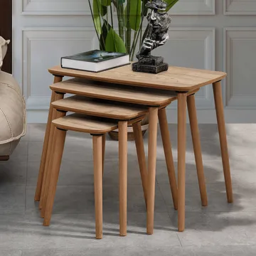 Lyvenn settbord 70 cm - Eik - Møbler - Bord - Sofabord & salongbord - Kistebord