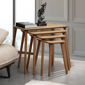 Lyvenn settbord 70 cm - Eik - Møbler - Bord - Sofabord & salongbord - Kistebord