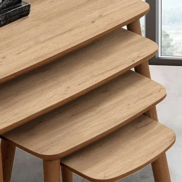 Lyvenn settbord 70 cm - Eik - Møbler - Bord - Sofabord & salongbord - Kistebord
