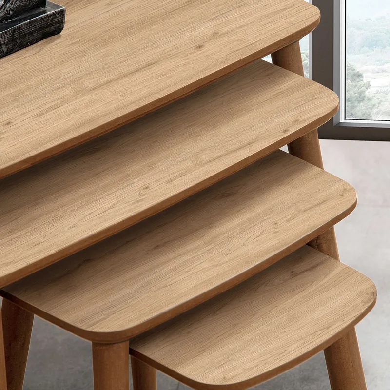 Lyvenn settbord 70 cm - Eik - Møbler - Bord - Sofabord & salongbord - Kistebord