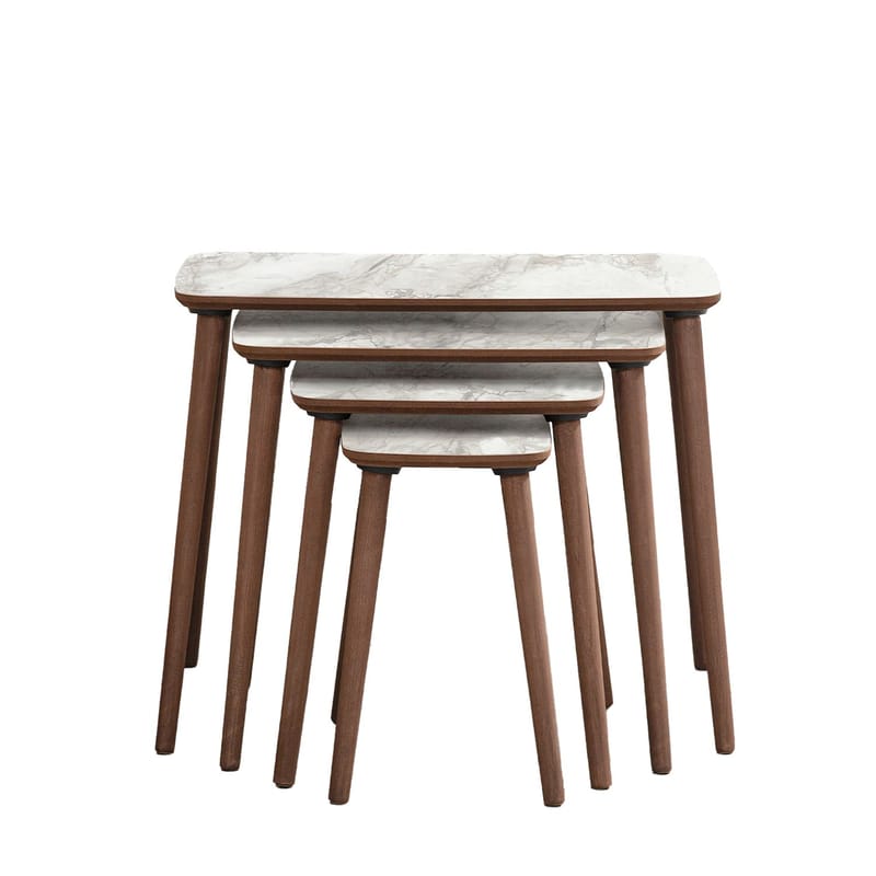 Lyvenn settbord 70 cm - Hvit - Møbler - Bord - Sofabord & salongbord - Kistebord