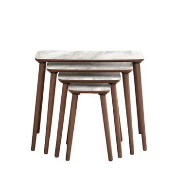 Lyvenn settbord 70 cm - Hvit - Møbler - Bord - Sofabord & salongbord - Kistebord