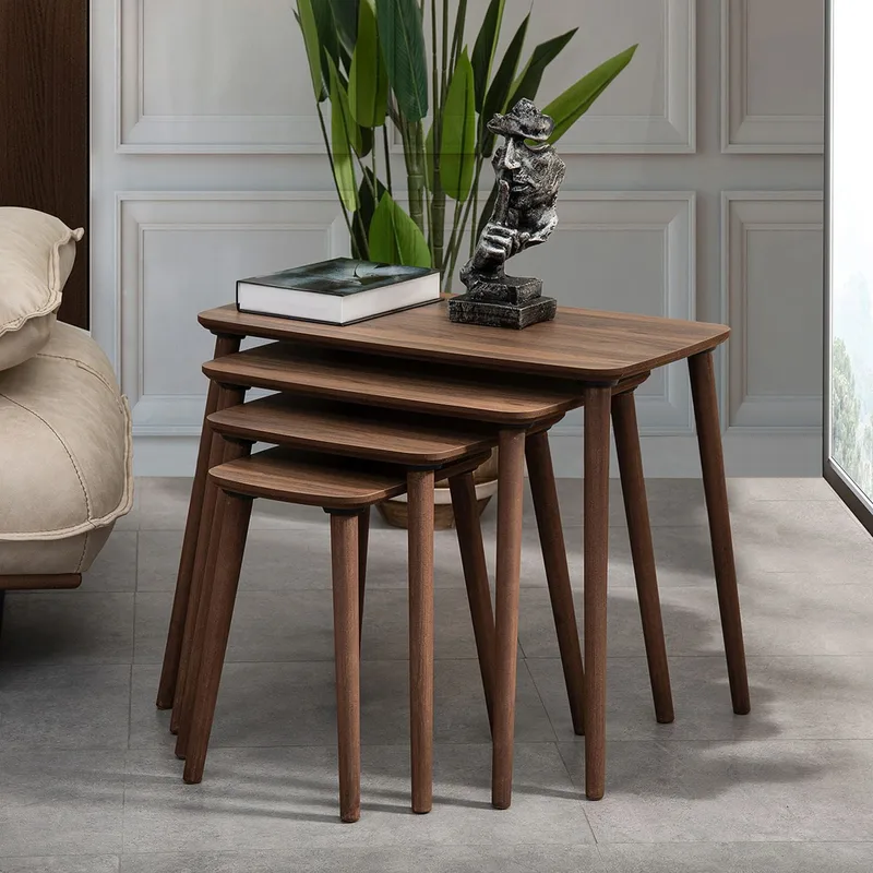 Lyvenn settbord 70 cm - Valnøtt - Møbler - Bord - Sofabord & salongbord - Kistebord