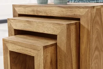 Magitt Settbord 45 cm 3 Bord - Akasie - Møbler - Bord - Sofabord & salongbord