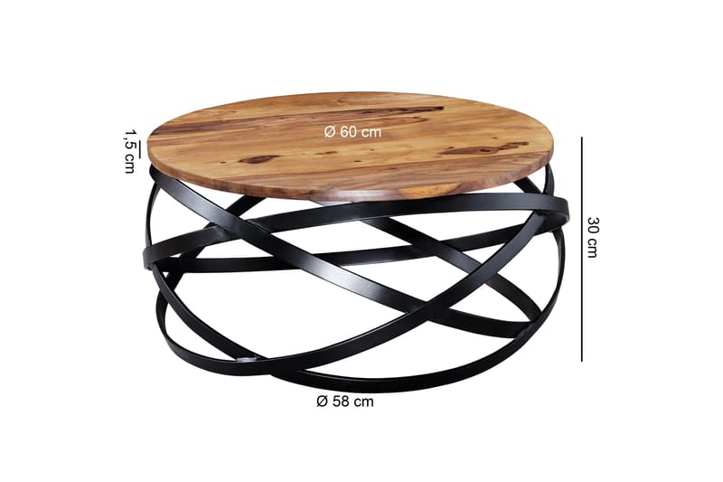 Magyari Sofabord 60 cm - Brun - Møbler - Bord - Sofabord & salongbord