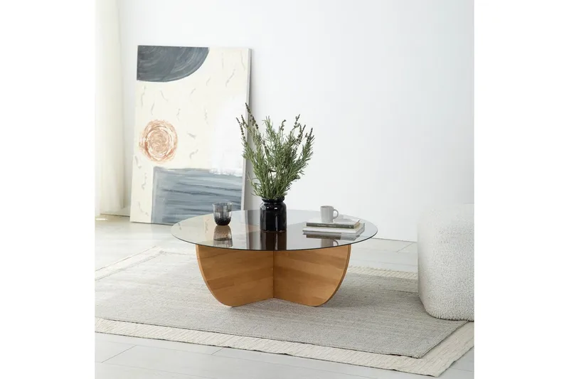 Sofabord Makhan eik - Lyse brun - Møbler - Bord - Sofabord & salongbord