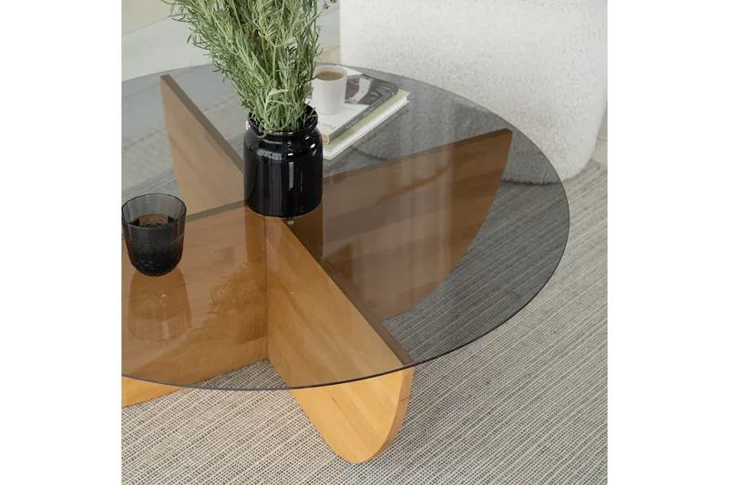 Sofabord Makhan eik - Lyse brun - Møbler - Bord - Sofabord & salongbord