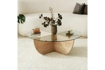 Makhan Sofabord 90 cm - Eik - Møbler - Bord - Sofabord & salongbord