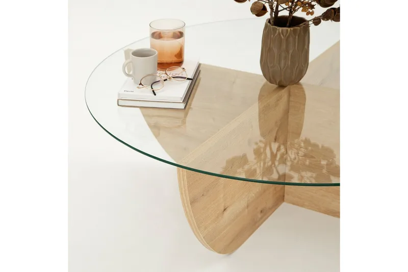 Makhan Sofabord 90 cm - Eik - Møbler - Bord - Sofabord & salongbord