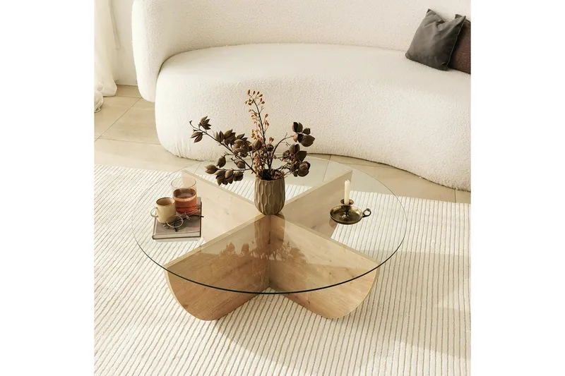 Makhan Sofabord 90 cm - Eik - Møbler - Bord - Sofabord & salongbord