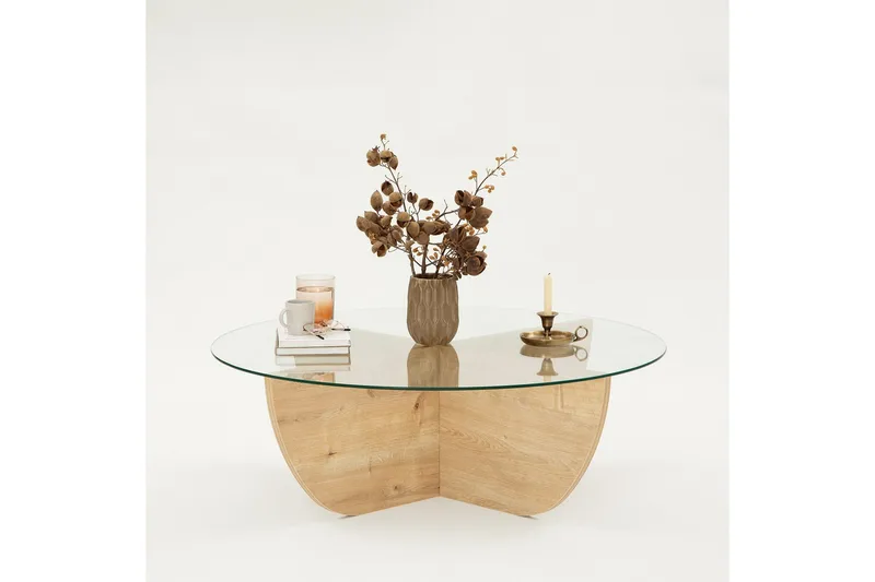 Makhan Sofabord 90 cm - Eik - Møbler - Bord - Sofabord & salongbord