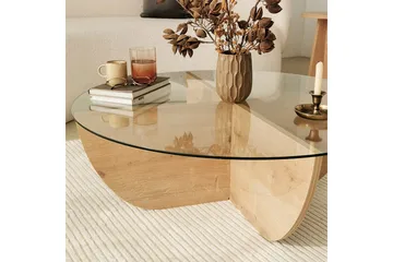 Makhan Sofabord 90 cm - Eik - Møbler - Bord - Sofabord & salongbord