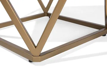 Malibu Kvadratisk Sofabord 80 cm i Marmor med Metallstativ - Hvit - Møbler - Bord - Sofabord & salongbord