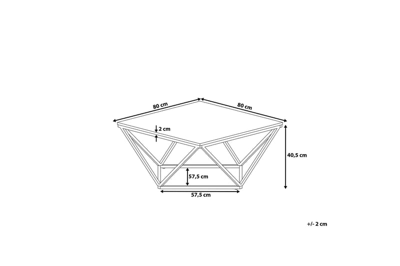 Malibu Sofabord 80 cm - Hvit - Møbler - Bord - Sofabord & salongbord