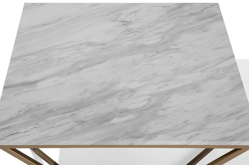 Malibu Sofabord 80 cm - Hvit - Møbler - Bord - Sofabord & salongbord