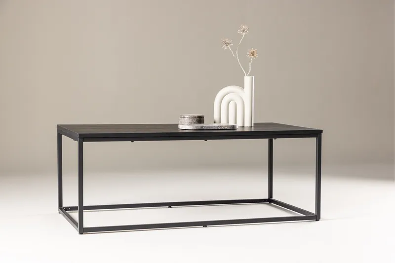 Mallan Rektangulært Sofabord 120x60 cm i Malt Tre - Svart - Møbler - Bord - Sofabord & salongbord
