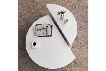 Malling Sofabord 90x30x90 cm Oval - Hvit - Møbler - Bord - Sofabord & salongbord