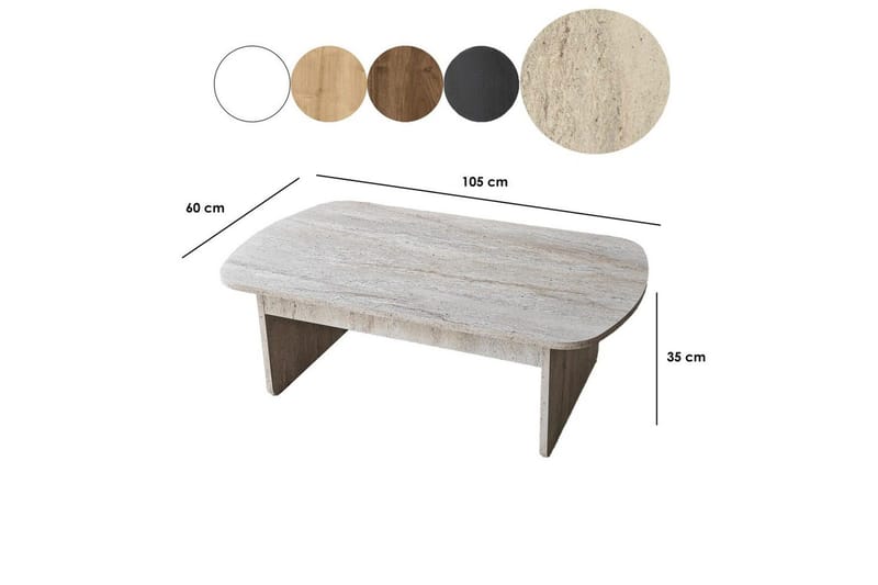 Sofabord Malo Travertin - Travertin - Møbler - Bord - Sofabord & salongbord