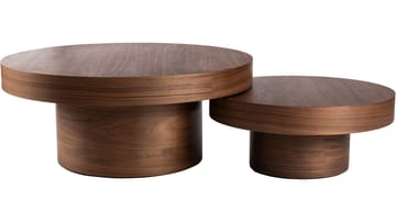 Sofabord Malvik 30 cm / Ø70 cm - Valnøtt - Møbler - Bord - Sofabord & salongbord
