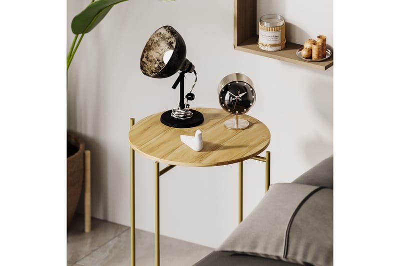 Mamta Rundt Sofabord 46 cm i Lyst Tre - Lys Natur - Møbler - Bord - Sofabord & salongbord